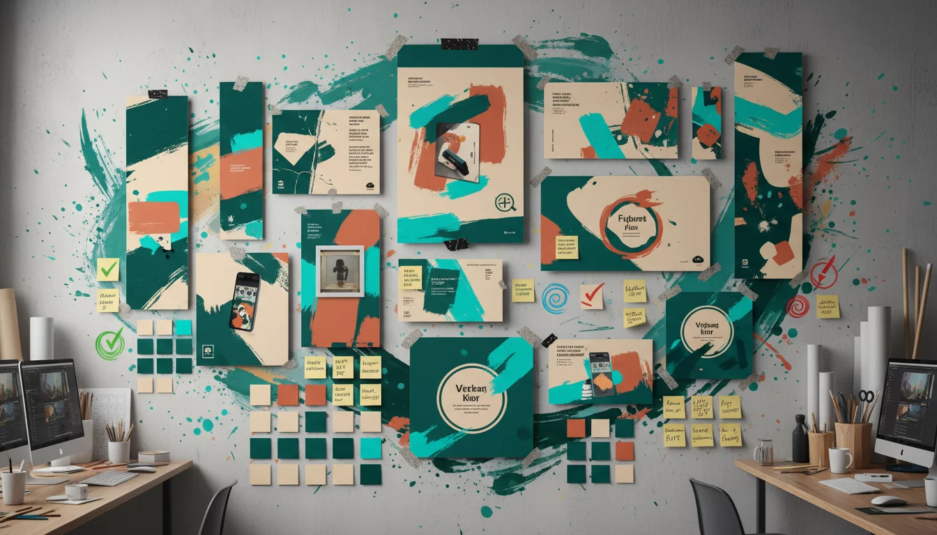 Creative collage representing OCRMatrix banner generation hub with prompts and variations